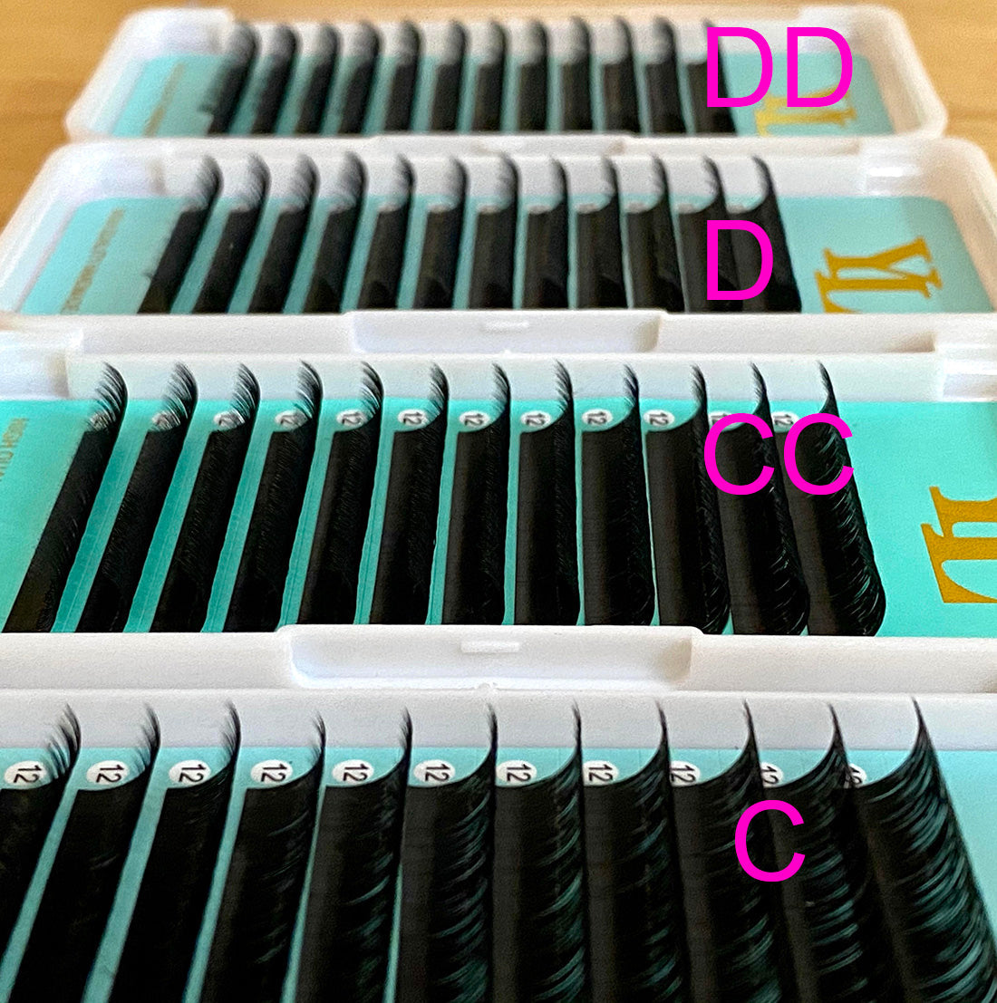 Cashmere Faux Mink Matte Black Individual Lash Extensions【Mega Volume 0.03mm 16 lines No-logo】with Orange Strip, Clearance Sale