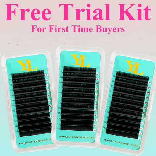 FREE SAMPLE SET . Cashmere Faux Mink Matte Black Lashes 3 Trays【First Time Buyer of Our Company ONLY 】